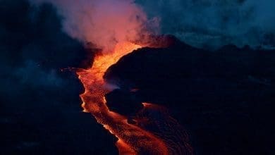 Kilauea Fissure 8 cone erupting on 6 28 2018