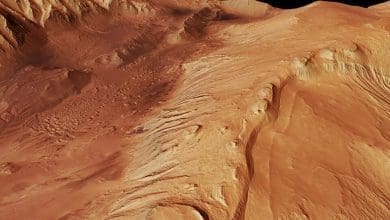 Detectado gelo de agua sob o Grand Canyon de Marte