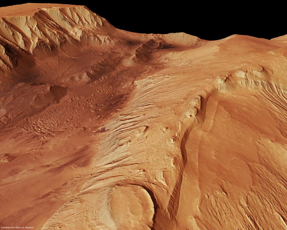 Detectado gelo de agua sob o Grand Canyon de Marte