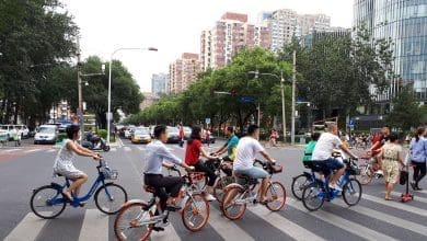 uso de bicicletas compartilhadas na china