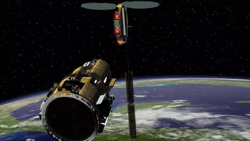 15 de abril de 2005 nave espacial da NASA colide com satelite