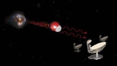 Astronomos detectam laser espacial galactico