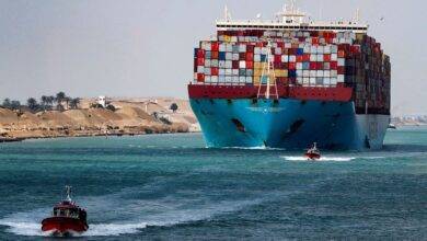 Canal de Suez registra receita mensal recorde em abril