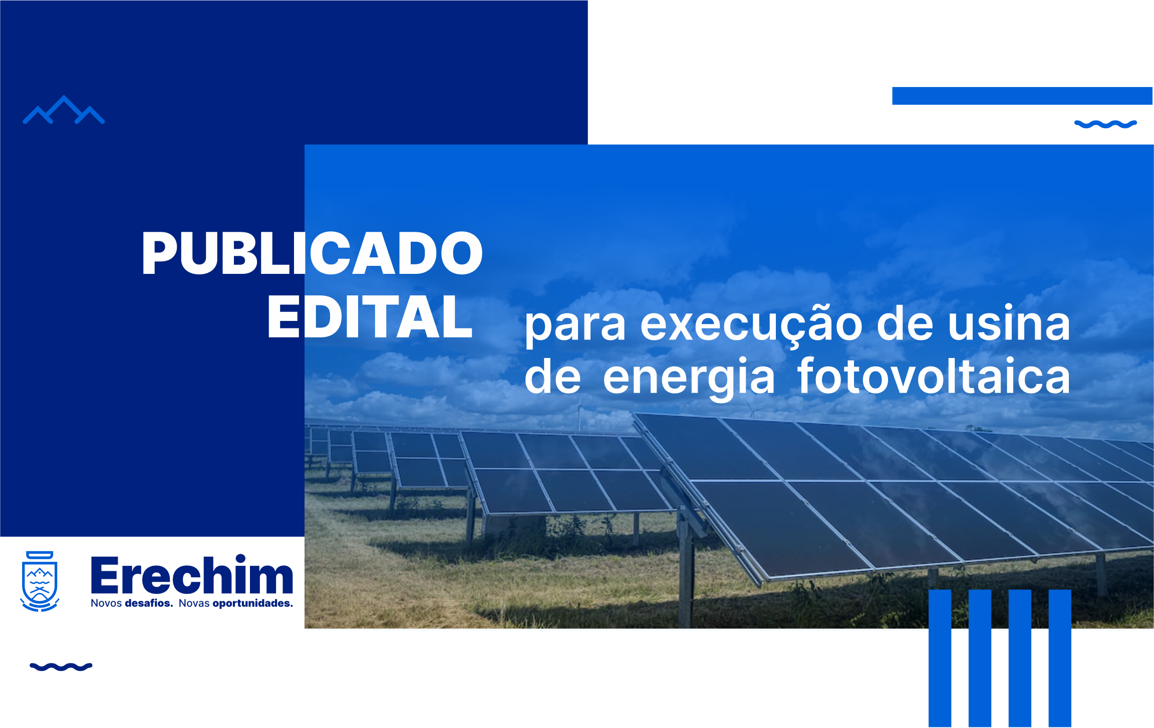 Erechim publica edital para execucao de usina de energia fotovoltaica