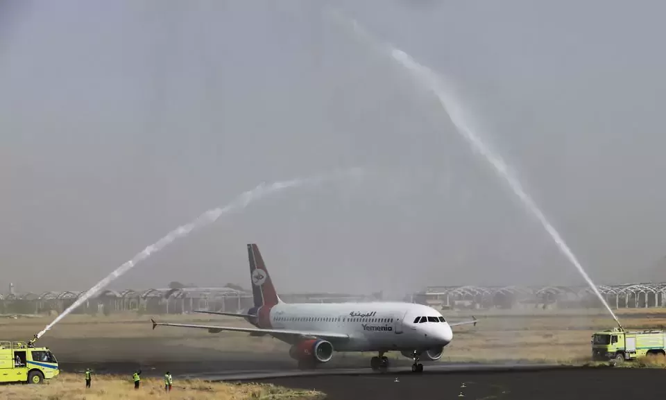 Primeiro voo comercial em 6 anos decola de Sanaa capital do Iemen