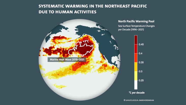 Pesquisadores finalmente rastrearam a fonte de calor mortal no Oceano Pacifico