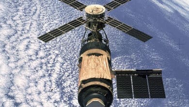 11 de julho de 1979 Estacao Espacial Skylab abandonada retorna a Terra