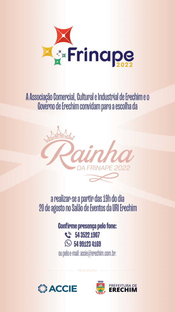 Frinape Convite Concurso Rainha 1