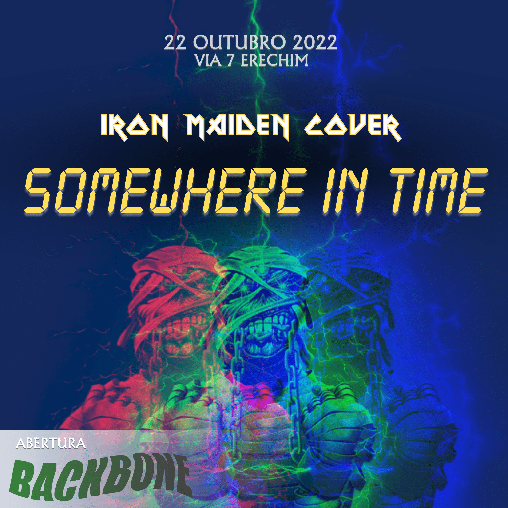Banda Somewhere in Time Iron Maiden Cover fara show iconico em Erechim