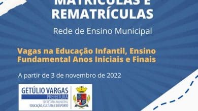 Getulio Vargas abre cadastro de matriculas e rematriculas da rede municipal para 2023