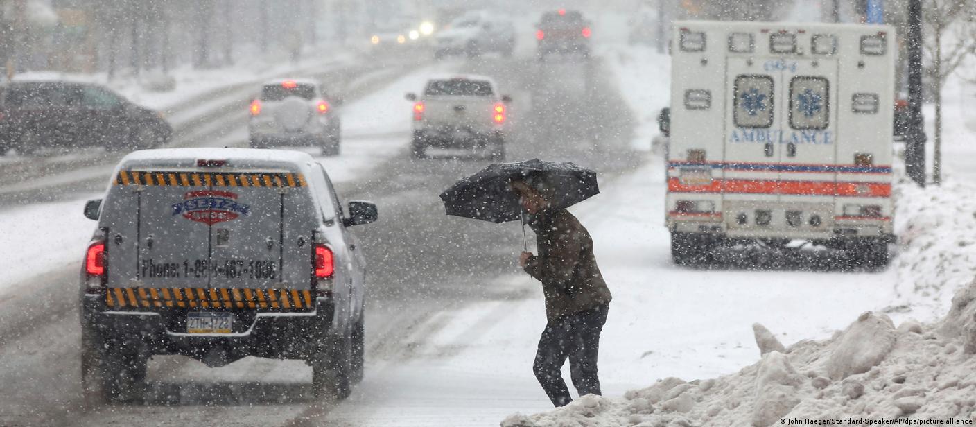 EUA enfrentam tempestades de inverno com frio de ate 50 °C