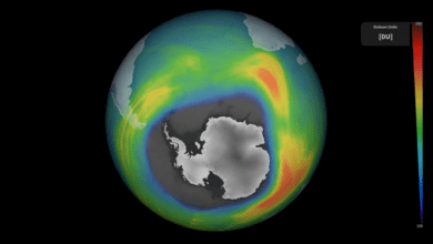 O buraco na camada de ozonio acima da Antartida cresceu para tres vezes o tamanho do Brasil