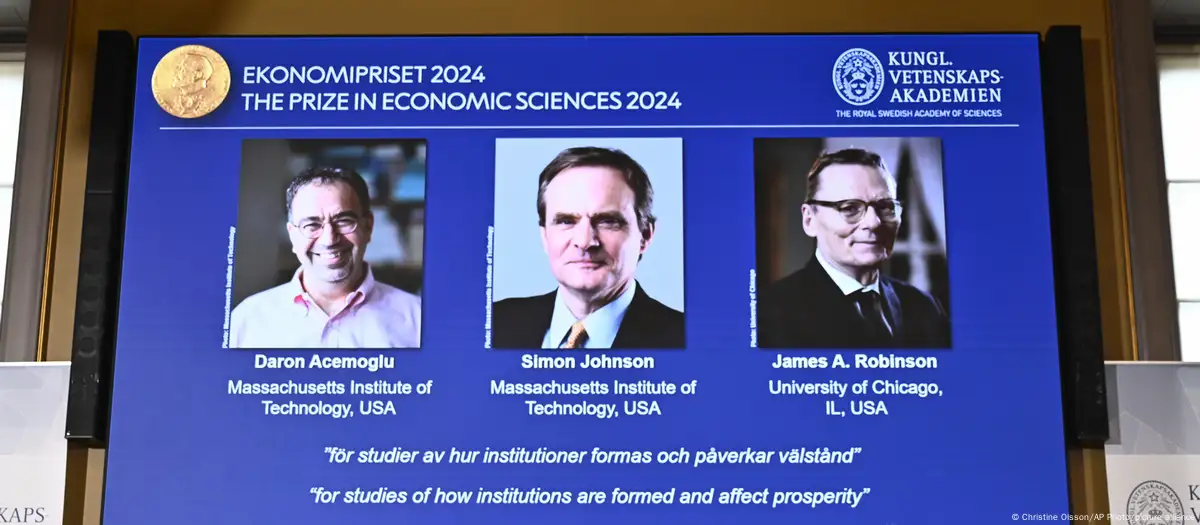 Premio Nobel de Economia de 2024 premia estudo sobre diferencas de prosperidade entre as nacoes